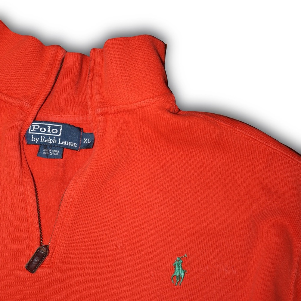 XL Polo Ralph Lauren Orange Quarter Zip